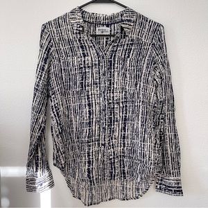 Anthropologie Holding Horses blue patterned shirt